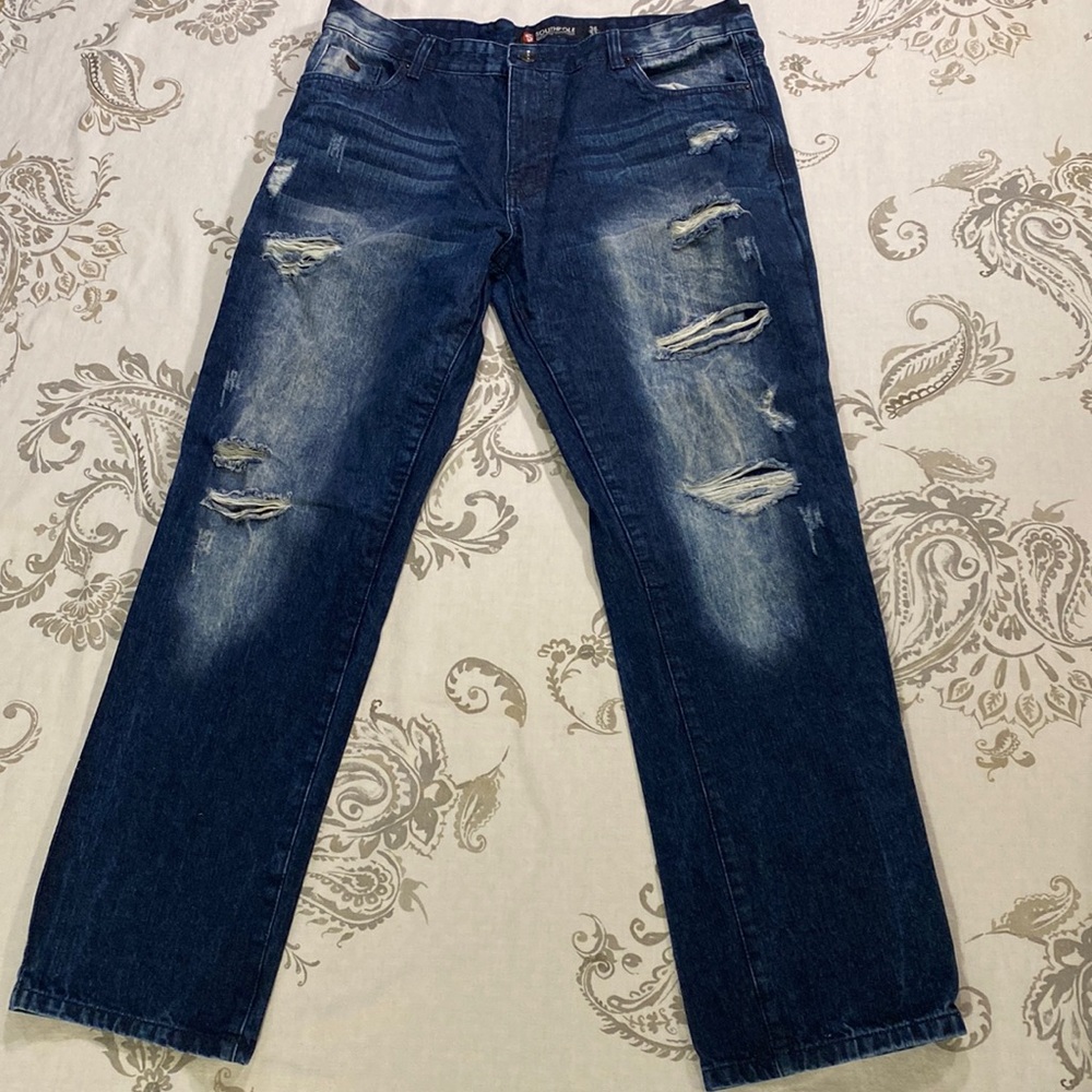 South Pole Jeans‎ Mens 36X32 Denim Fade
Straight Distressed Hip Hop Pants Y2K